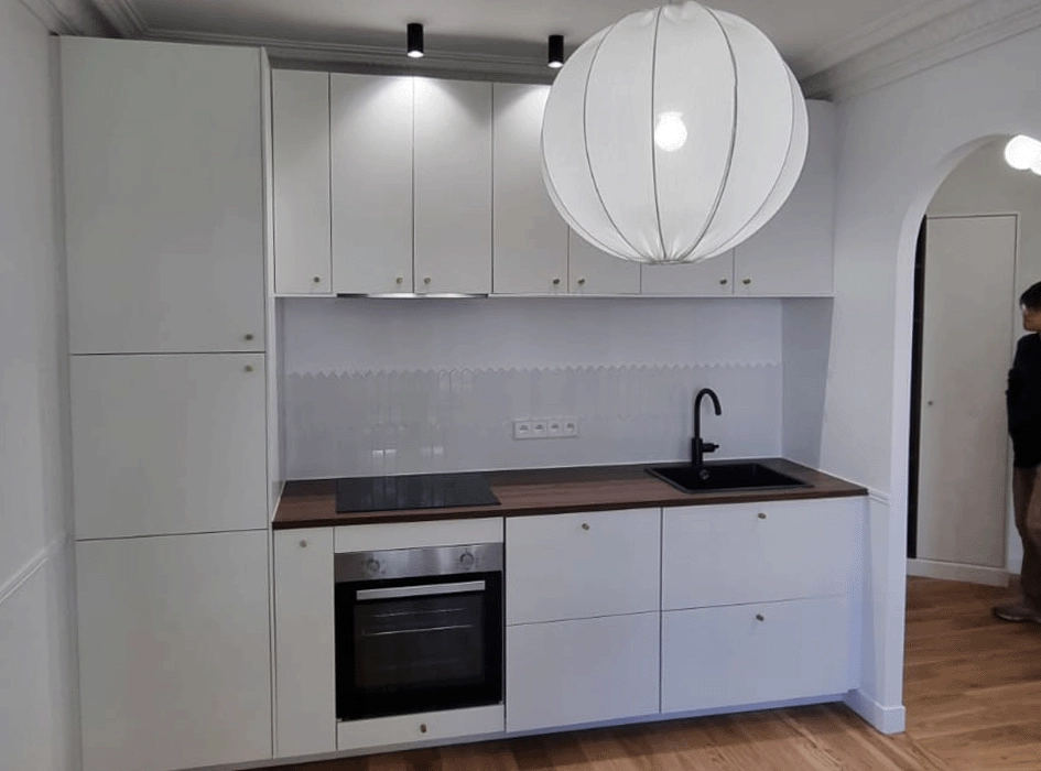 Rénovation d'appartement, cuisine dans un appartement à Paris